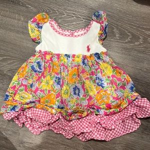 Ralph Lauren floral dress with matching bloomers - 3 month